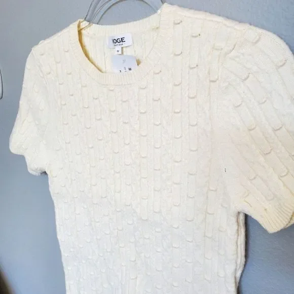 NWT braided knit sweater top - Picture 2 of 4